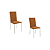 Par de Cadeiras Amsterdã - Ref. 2C091-NK - Bouclé Terracota - Kappesberg Crome - Imagem 2