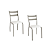 Par de Cadeiras Bali - Ref. 2C141-NK - Corino Branco - Kappesberg Crome - Imagem 2