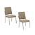 Par de Cadeiras Genebra - Ref. 2C129-NK - Linho Fendi - Kappesberg Crome - Imagem 2
