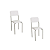 Par de Cadeiras Ibiza - Ref. 2C133-NK - Corino Branco - Kappesberg Crome - Imagem 2