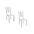 Par de Cadeiras Lisboa - Ref. 2C076-CR - Corino Branco - Kappesberg Crome - Imagem 2