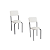 Par de Cadeiras Mali - Ref. 2C136-PR - Corino Branco - Kappesberg Crome - Imagem 2