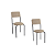 Par de Cadeiras Mali - Ref. 2C136-PR - Linho Fendi - Kappesberg Crome - Imagem 2