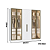 Roupeiro 06 Portas 04 c/ Vidro Reflecta Berlim 100% MDF - 7260MV4 - Branco - Moveis Castro - Imagem 6