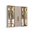 Roupeiro 06 Portas 04 c/ Vidro Reflecta Berlim 100% MDF - 7260MV4 - Branco/Duna - Moveis Castro - Imagem 4