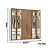 Roupeiro 06 Portas 04 c/ Vidro Reflecta Berlim 100% MDF - 7260MV4 - Branco/Macadamia - Moveis Castro - Imagem 6