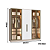 Roupeiro 06 Portas 04 c/ Vidro Reflecta Berlim 100% MDF - 7260MV4 - Duna/Branco - Moveis Castro - Imagem 6