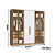 Roupeiro 06 Portas 04 c/ Vidro Reflecta Berlim 100% MDF - 7260MV4 - Macadamia/Branco - Moveis Castro - Imagem 6