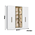 Roupeiro 06 Portas 02 c/ Vidro Reflecta Roma 100% MDF - 7260MV2 - Branco - Moveis Castro - Imagem 6