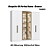 Roupeiro 06 Portas 02 c/ Vidro Reflecta Roma 100% MDF - 7260MV2 - Branco - Moveis Castro - Imagem 2
