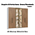 Roupeiro 06 Portas 02 c/ Vidro Reflecta Roma 100% MDF - 7260MV2 - Branco/Macadamia - Moveis Castro - Imagem 2