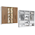 Roupeiro 06 Portas 02 c/ Vidro Reflecta Roma 100% MDF - 7260MV2 - Branco/Macadamia - Moveis Castro - Imagem 3