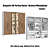 Roupeiro 06 Portas 02 c/ Vidro Reflecta Roma 100% MDF - 7260MV2 - Branco/Macadamia - Moveis Castro - Imagem 1