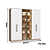 Roupeiro 06 Portas 02 c/ Vidro Reflecta Roma 100% MDF - 7260MV2 - Duna/Branco - Moveis Castro - Imagem 6