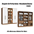 Roupeiro 06 Portas 02 c/ Vidro Reflecta Roma 100% MDF - 7260MV2 - Macadamia/Branco - Moveis Castro - Imagem 1