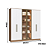 Roupeiro 06 Portas 02 c/ Vidro Reflecta Roma 100% MDF - 7260MV2 - Macadamia/Branco - Moveis Castro - Imagem 6
