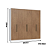 Roupeiro 06 Portas Paris 100% MDF - 7260M - Branco/Macadamia - Moveis Castro - Imagem 6