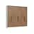 Roupeiro 06 Portas Paris 100% MDF - 7260M - Branco/Macadamia - Moveis Castro - Imagem 4