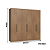 Roupeiro 06 Portas Paris 100% MDF - 7260M - Macadamia - Moveis Castro - Imagem 6