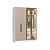 Roupeiro 04 Portas 02 de Vidro Reflecta Milão 100% MDF - 7255MV2 - Branco/Duna - Moveis Castro - Imagem 4