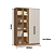 Roupeiro 04 Portas 02 de Vidro Reflecta Milão 100% MDF - 7255MV2 - Macadamia/Duna - Moveis Castro - Imagem 6