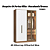 Roupeiro 04 Portas 02 de Vidro Reflecta Milão 100% MDF - 7255MV2 - Macadamia/Branco - Moveis Castro - Imagem 2