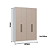 Roupeiro 04 Portas Toledo 100% MDF - 7255M - Branco/Duna - Móveis Castro - Imagem 6