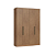 Roupeiro 04 Portas Toledo 100% MDF - 7255M - Macadamia - Móveis Castro - Imagem 4