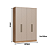 Roupeiro 04 Portas Toledo 100% MDF - 7255M - Macadamia/Duna - Móveis Castro - Imagem 6