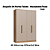 Roupeiro 04 Portas Toledo 100% MDF - 7255M - Macadamia/Duna - Móveis Castro - Imagem 2