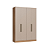Roupeiro 04 Portas Toledo 100% MDF - 7255M - Macadamia/Duna - Móveis Castro - Imagem 4