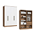 Roupeiro 04 Portas Toledo 100% MDF - 7255M - Macadamia/Branco - Móveis Castro - Imagem 3