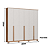 Roupeiro 06 Portas Vegas 100% MDF - 3465M - Macadamia/Off White - Moveis Castro - Imagem 7