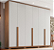 Roupeiro 06 Portas Vegas 100% MDF - 3465M - Macadamia/Off White - Moveis Castro - Imagem 1