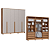 Roupeiro 06 Portas Vegas 100% MDF - 3465M - Macadamia/Cinza - Moveis Castro - Imagem 4
