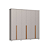 Roupeiro 06 Portas Vegas 100% MDF - 3465M - Cinza - Moveis Castro - Imagem 5