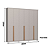 Roupeiro 06 Portas Vegas 100% MDF c/ Espelho - 3465M - Cinza - Moveis Castro - Imagem 7