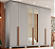 Roupeiro 06 Portas Vegas 100% MDF c/ Espelho - 3465M - Cinza - Moveis Castro - Imagem 1