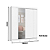 Roupeiro 02 Portas Virtus c/ Porta Espelho P - 9523A - Branco - Moveis Castro - Imagem 6