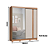 Roupeiro 02 Portas Virtus c/ Porta Espelho - 9523A - Cedro/Off White - Moveis Castro - Imagem 6