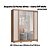 Roupeiro 02 Portas Virtus c/ Porta Espelho G - 9523A - Cedro/Off White - Moveis Castro - Imagem 2
