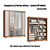 Roupeiro 02 Portas Virtus c/ Porta Espelho G - 9523A - Cedro/Off White - Moveis Castro - Imagem 1