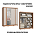 Roupeiro 02 Portas Virtus c/ Porta Espelho P - 9523A - Cedro/Off White - Moveis Castro - Imagem 1