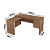 Mesa Escrivaninha de Canto c/ Gavetas - ME4106 - Amendoa - Tecno Mobili - Imagem 10