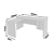 Mesa Escrivaninha de Canto c/ Gavetas - ME4106 - Branco - Tecno Mobili - Imagem 10