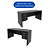 Mesa Escrivaninha c/ Gaveta - ME4113 - Preto - Tecno Mobili - Imagem 8