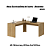 Mesa Escrivaninha de Canto - ME4116 - Amendoa - Tecno Mobili - Imagem 2