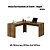 Mesa Escrivaninha de Canto - ME4116 - Nogal - Tecno Mobili - Imagem 2