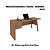 Mesa Escrivaninha c/ Gaveta - ME4122 - Amendoa - Tecno Mobili - Imagem 2