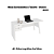 Mesa Escrivaninha c/ Gaveta - ME4122 - Branco - Tecno Mobili - Imagem 2